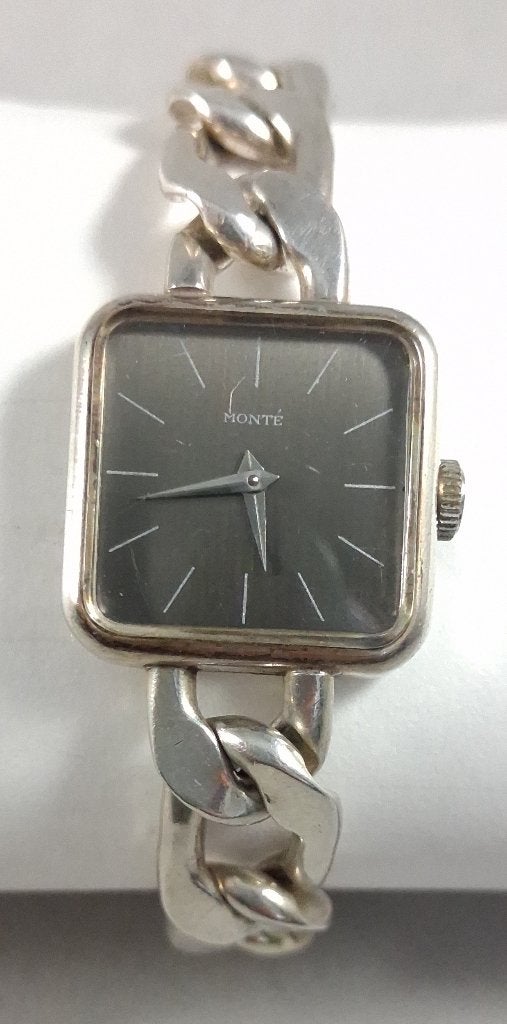 Zilveren vintage dameshorloge Monté 18,5cm 835 zilver, Overige merken, https://www.zilverjuwelier.nl/product-categorie/sieraden/