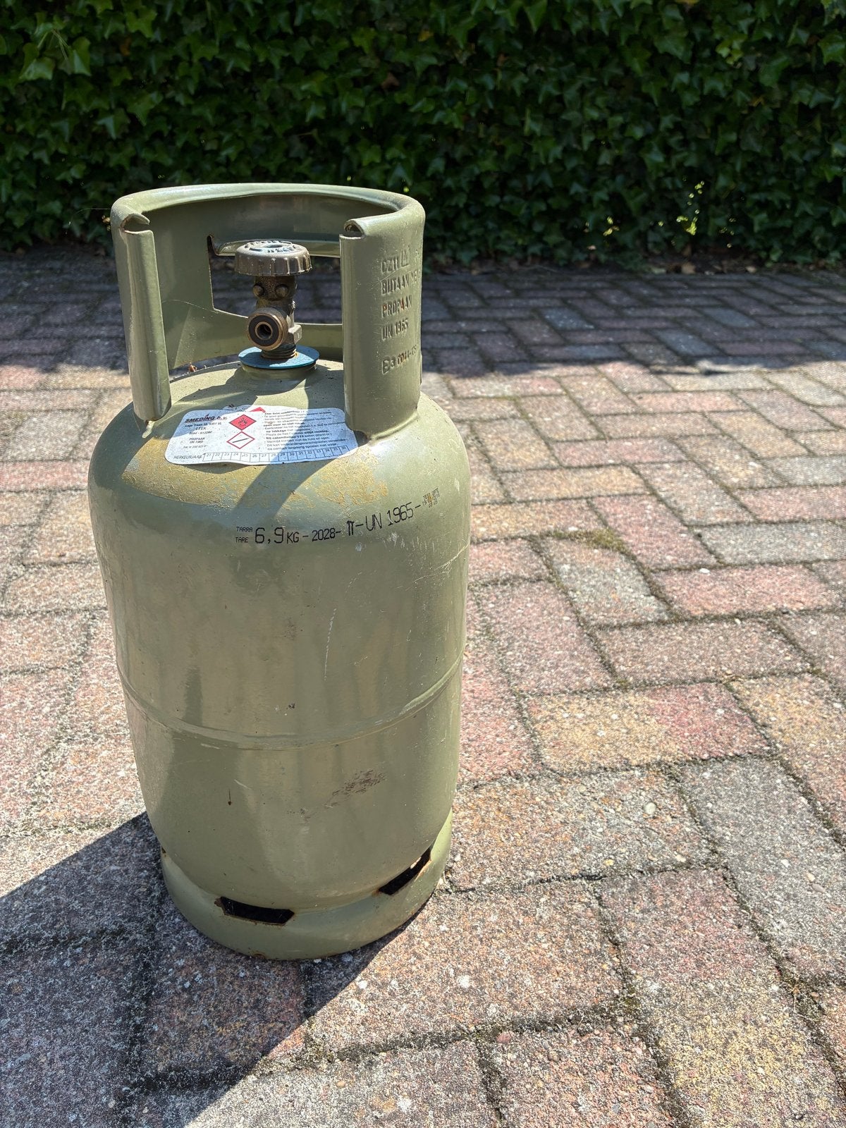 Volle propaan gasfles 6.9 KG - Smeding, Ophalen, Gebruikt