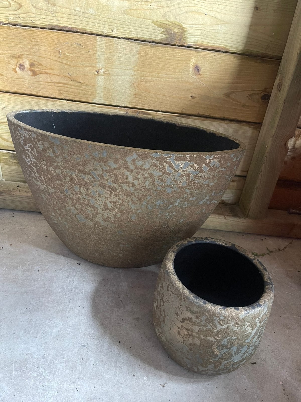 2 gouden mica potten, Ophalen of Verzenden