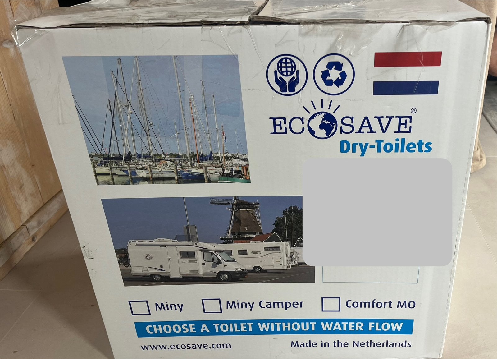 Nieuwe Scheidings/droogtoilet - Ongebruikt met zaagsel, Ophalen, Nieuw, Toilet