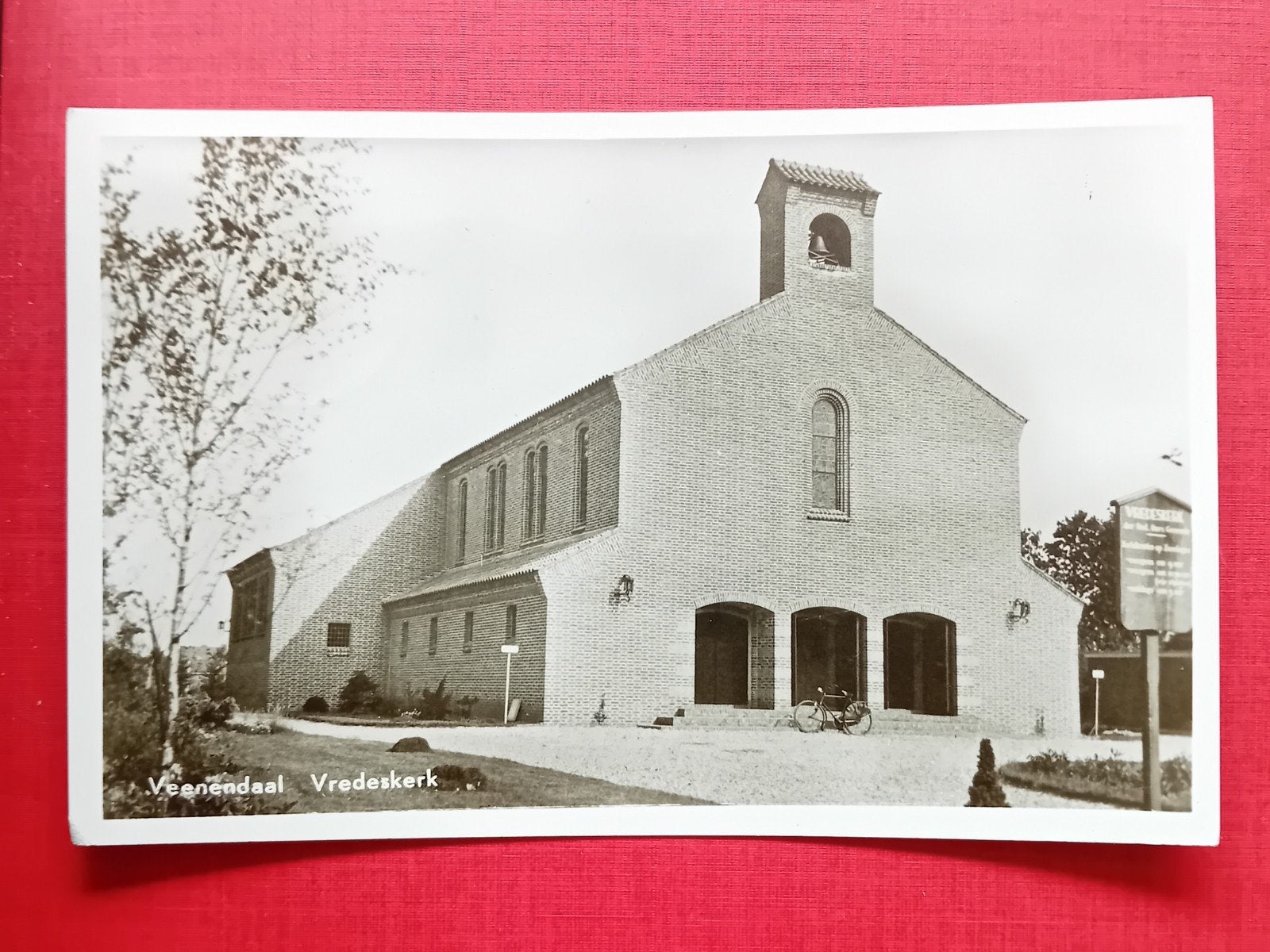 Oude Ansichtkaart Veenendaal Vredeskerk Gelopen, Ophalen of Verzenden, 1940 tot 1960, Gelopen, Utrecht