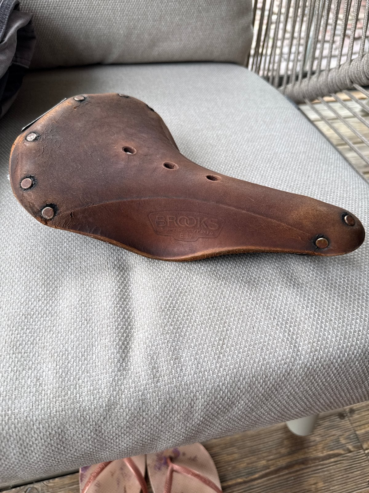 Brooks B17 leren zadel - Klassiek en comfortabel, Gebruikt, Leer, Ophalen of Verzenden, Zadel