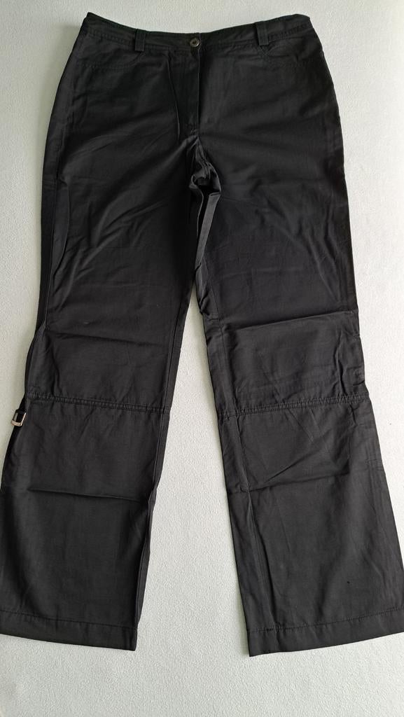 Zwarte, dunne gladde broek van Bonita, mt. 42, Zwart, Maat 42/44 (L), Bonita, Ophalen of Verzenden