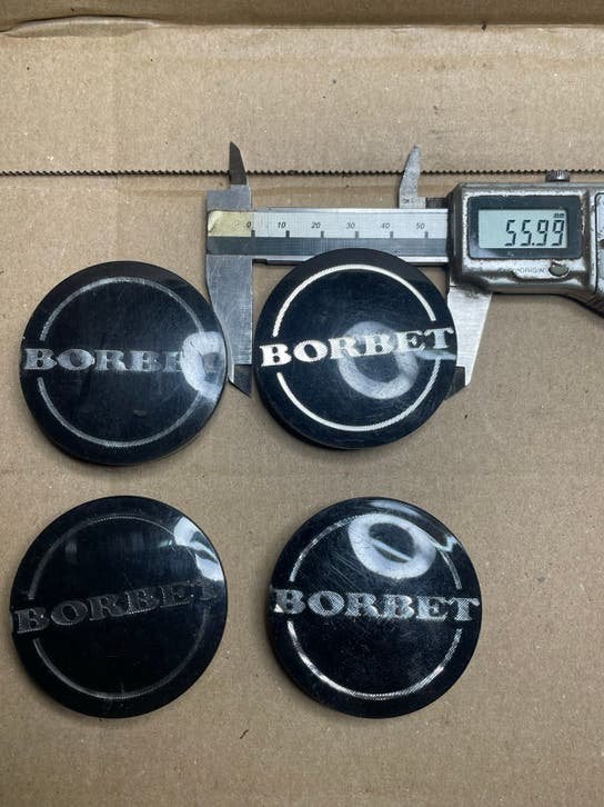 Originele Borbet Naafdoppen 60mm - Set van 4, Auto diversen, Ophalen of Verzenden, Gebruikt