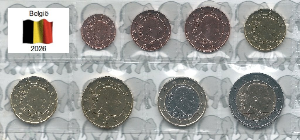 België UNC serie 2026, Ophalen of Verzenden, België, Overige waardes, Setje