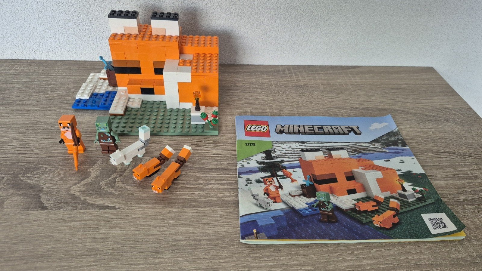 LEGO Minecraft De Vossenlodge (21178), Compleet, Gebruikt, Minecraft, Lego