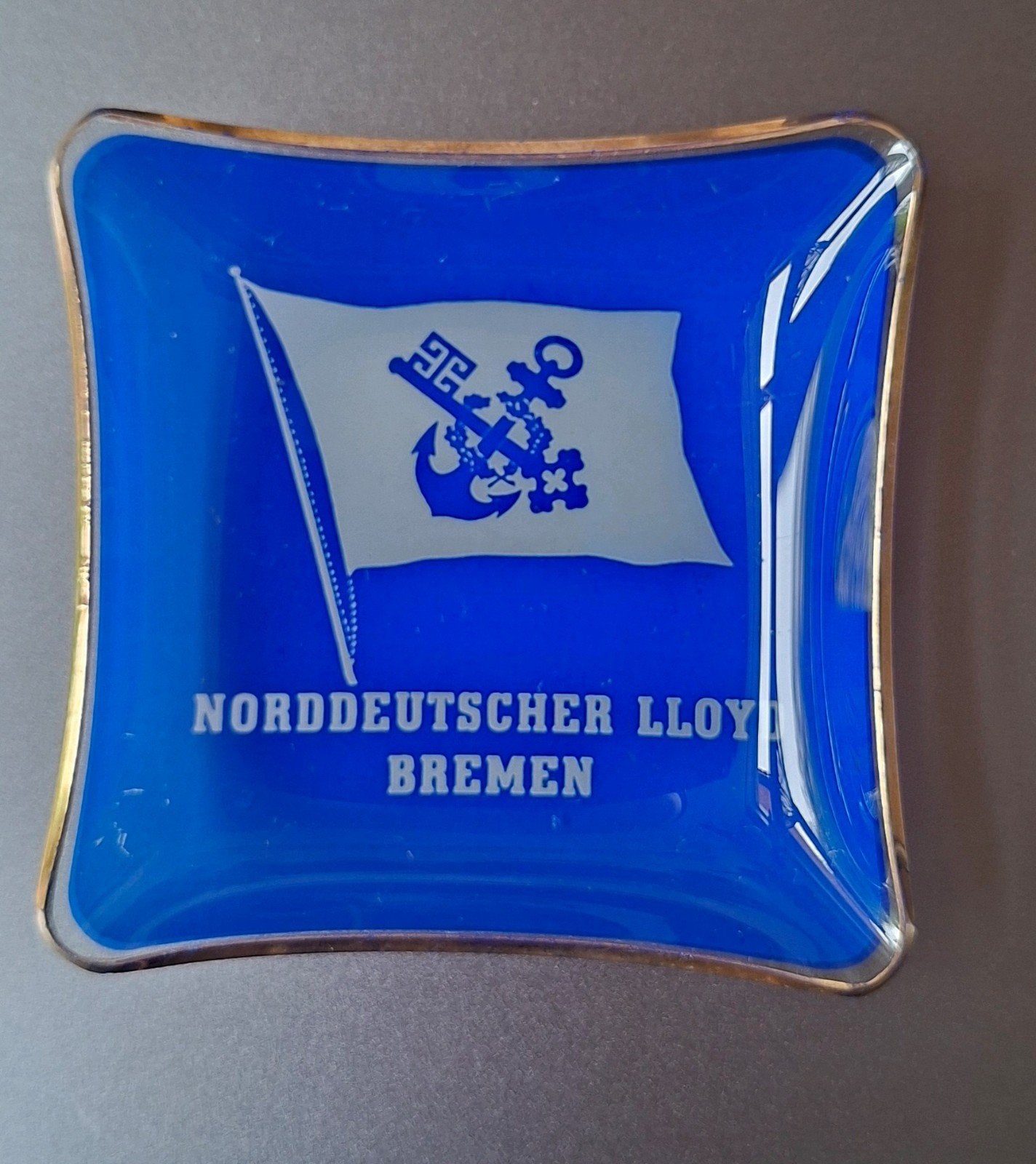 Vintage Norddeutscher Lloyd Bremen Asbakje, Ophalen of Verzenden