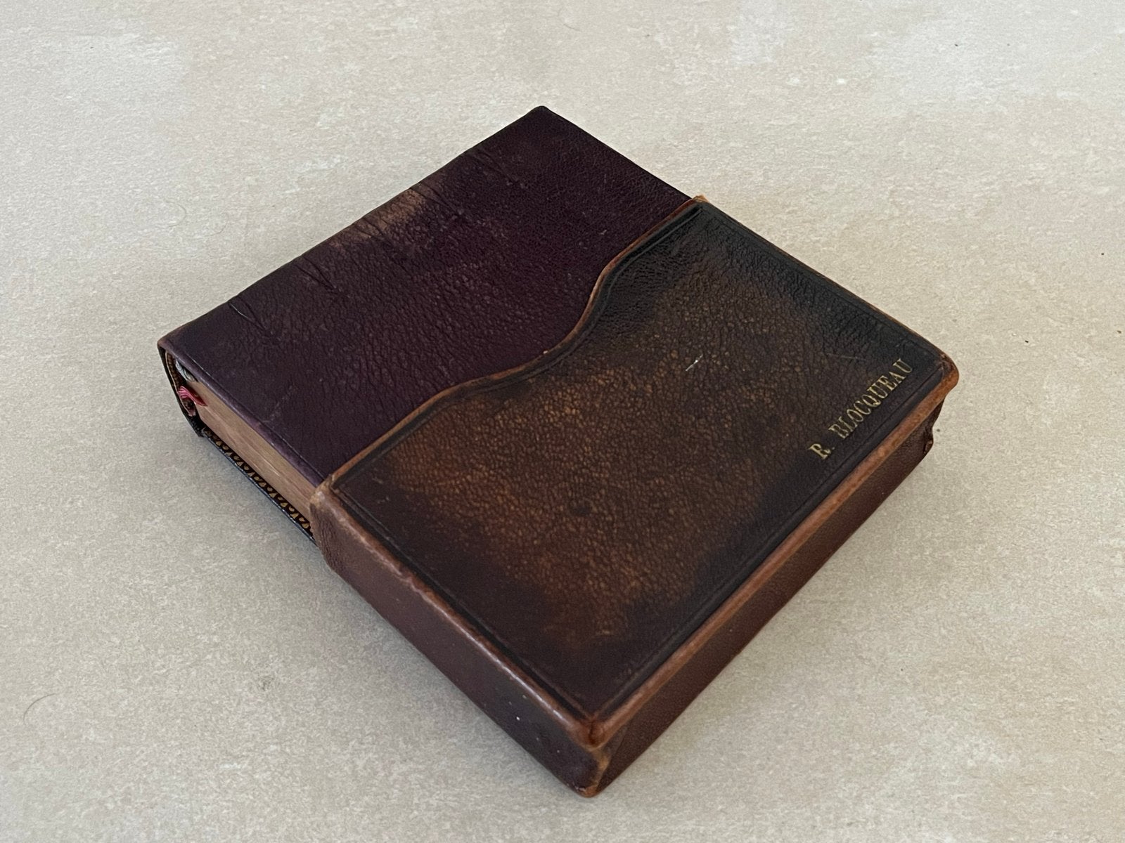Gebedsboekje Missel-Vesperal 1938 Franstalig Leer, Ophalen of Verzenden