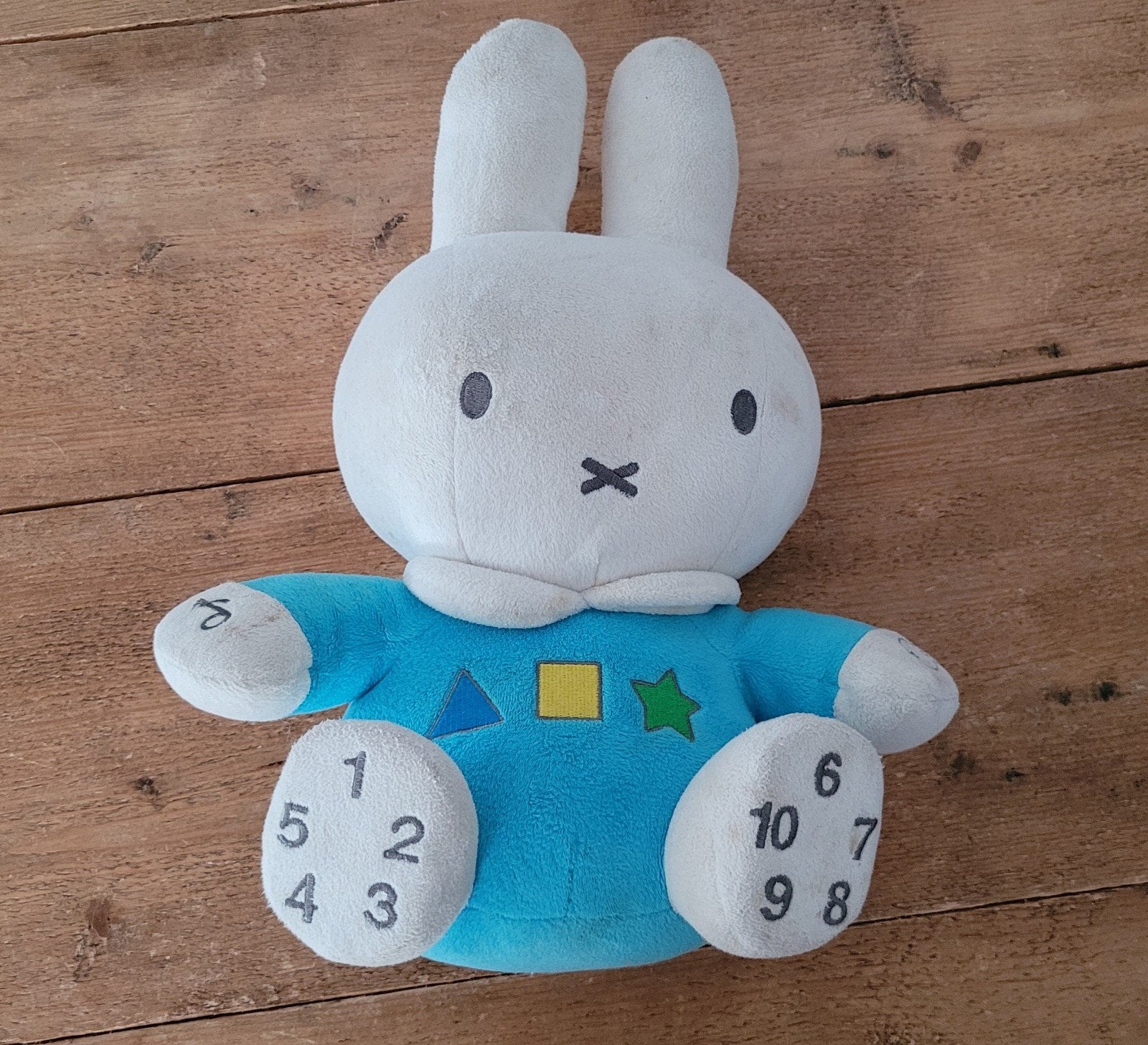 Nijntje knuffel met cijfers en vormen, Gebruikt, Overige merken, Blauw, Konijn
