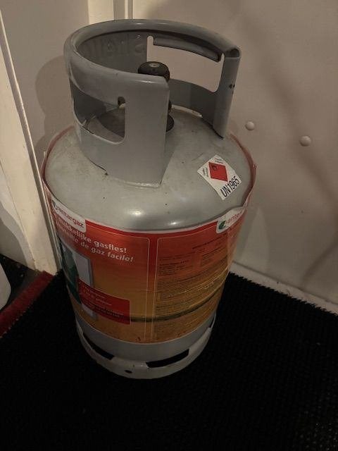 gasfles grijs 11 kg leeg, Caravans en Kamperen, Ophalen, Gebruikt