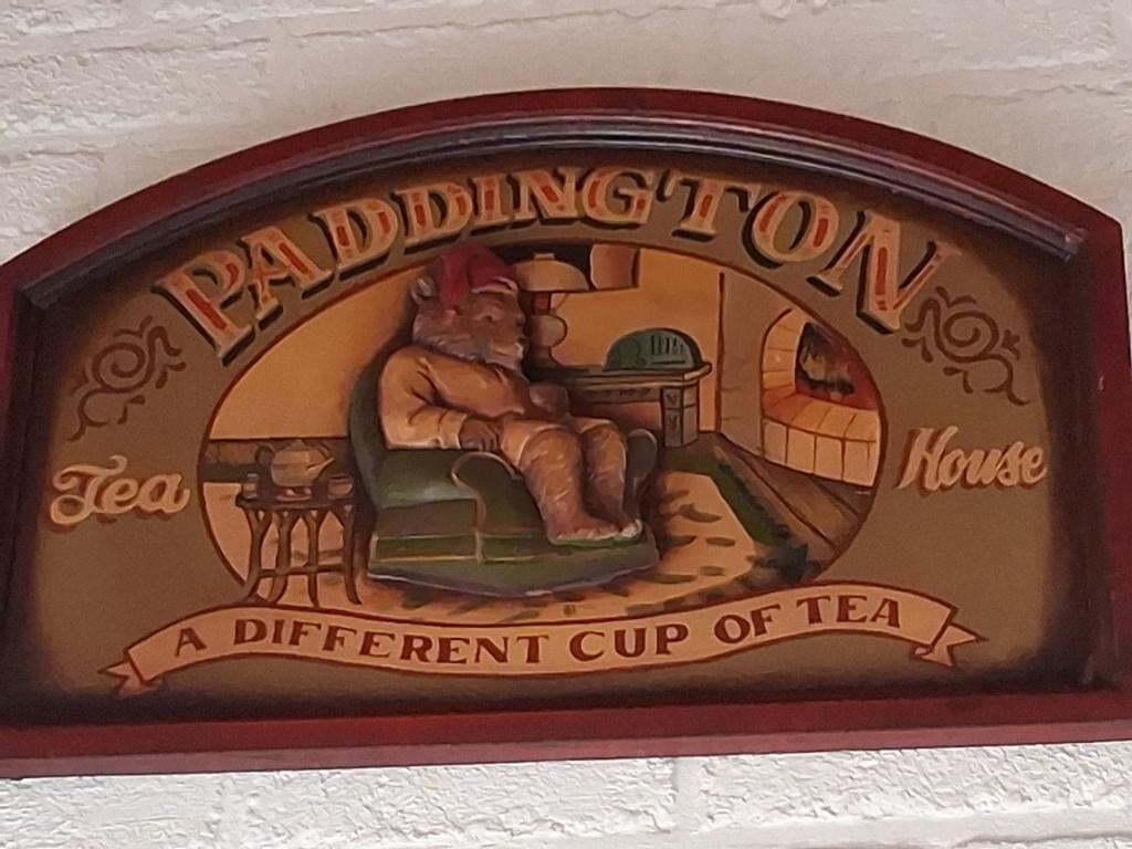 Houten paddington wandbord, Ophalen of Verzenden
