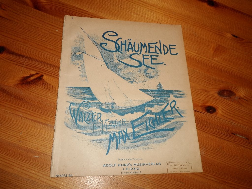 Max eichler - schaumende see, Muziek en Instrumenten, Gebruikt, Ophalen of Verzenden, Artiest of Componist, Piano