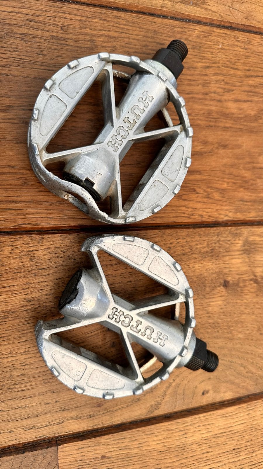 Hutch BMX Pedalen – Vintage / Gebruikt, Fietsen en Brommers, Crankstel of Pedalen, Ophalen of Verzenden, Aluminium, Gebruikt