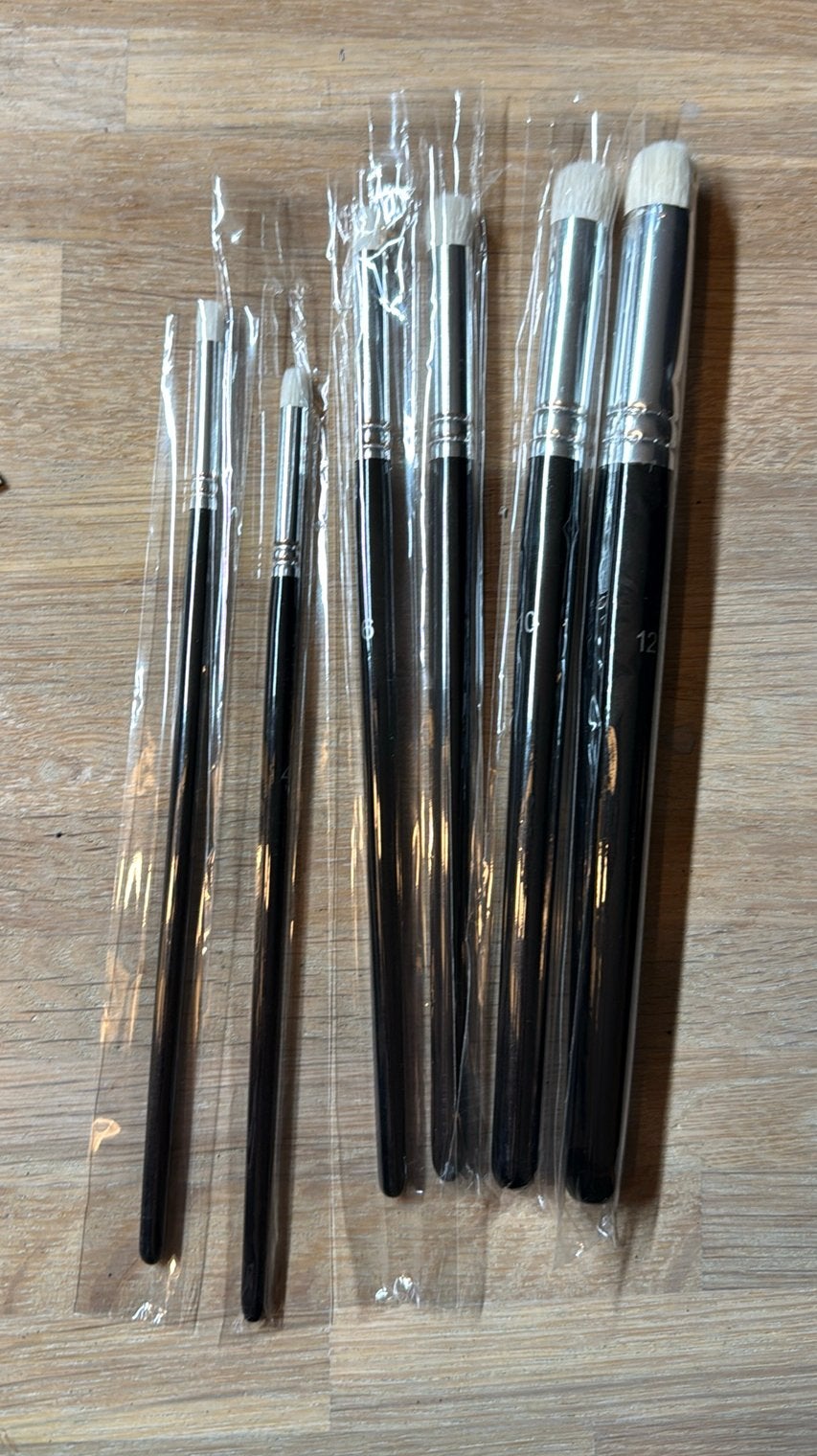 6x Drybrushes, Ophalen of Verzenden, Zo goed als nieuw