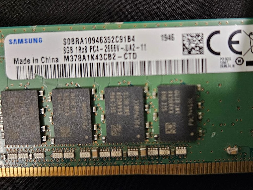 DDR4 ECC 8gb, Computers en Software, Gebruikt, DDR4, 8 GB, Ophalen of Verzenden