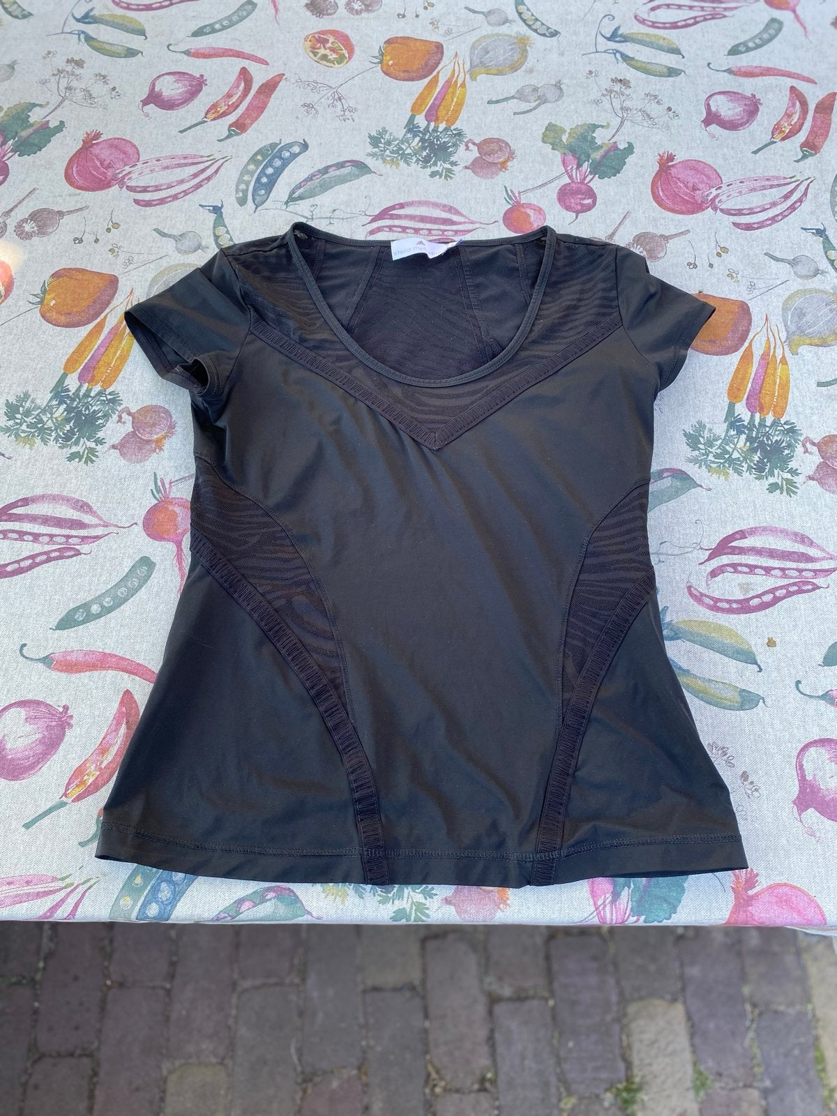 Adidas by Stella McCartney sportshirt maat 40, Maat 38/40 (M), Zwart, Ophalen of Verzenden, Fitness of Aerobics