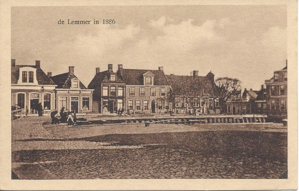 Lemmer (Frl.) de Lemmer in 1886, Volk, Ophalen of Verzenden, 1920 tot 1940, Ongelopen, Friesland