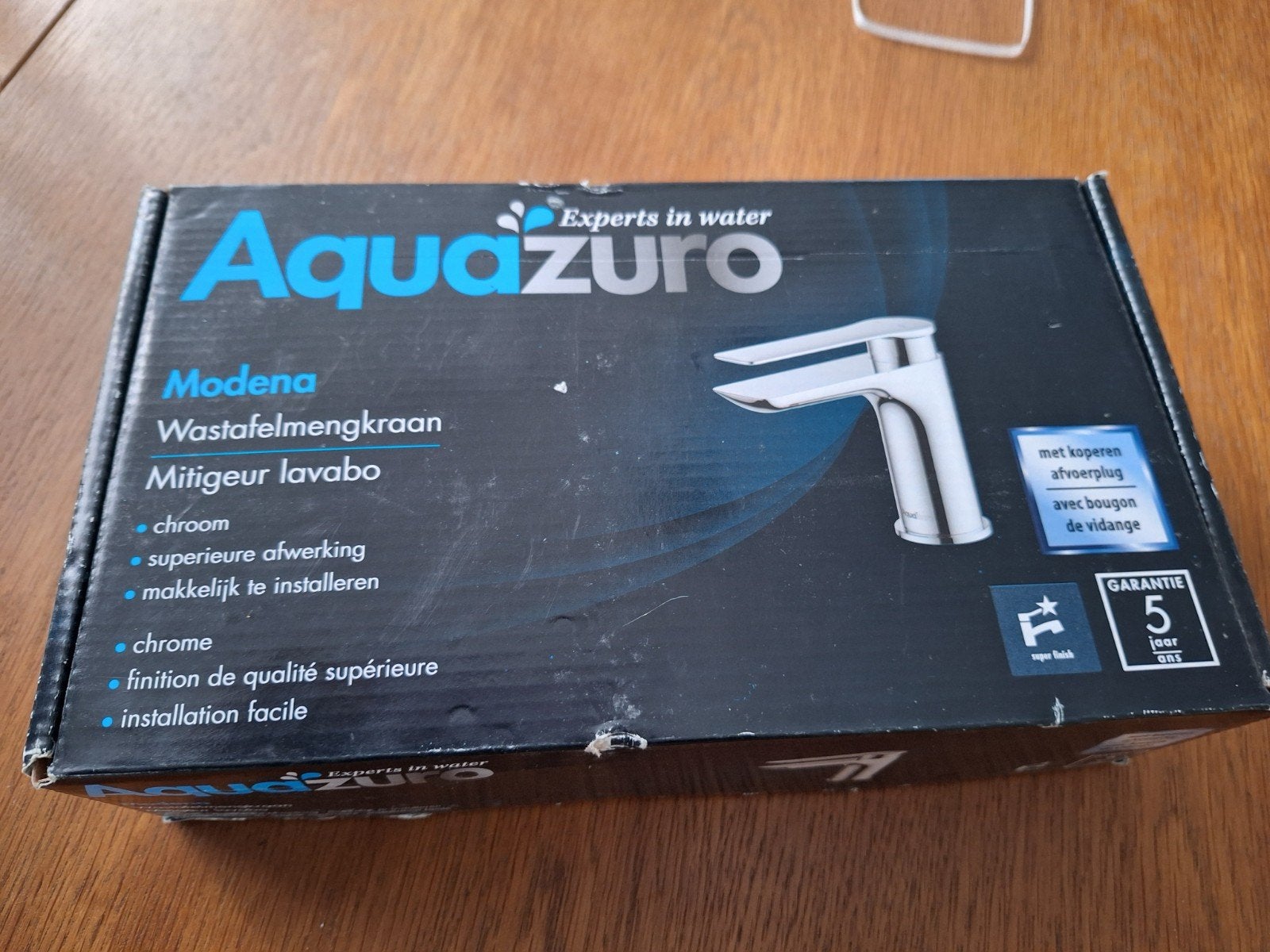 Aquazuro wastafelkraan Modena NIEUW, Ophalen of Verzenden, Nieuw, Kraan