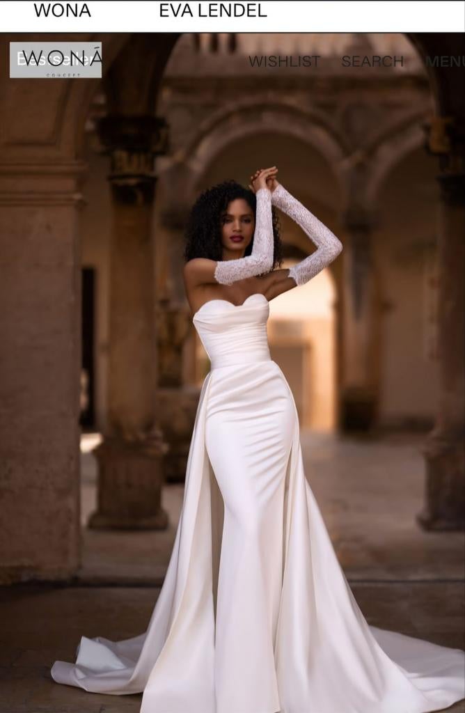 Wona Concept - Eva Lendel 'Preston' trouwjurk met overrok, Ophalen, Trouwjurk, Wit, Wona Concept - Eva Lendel
