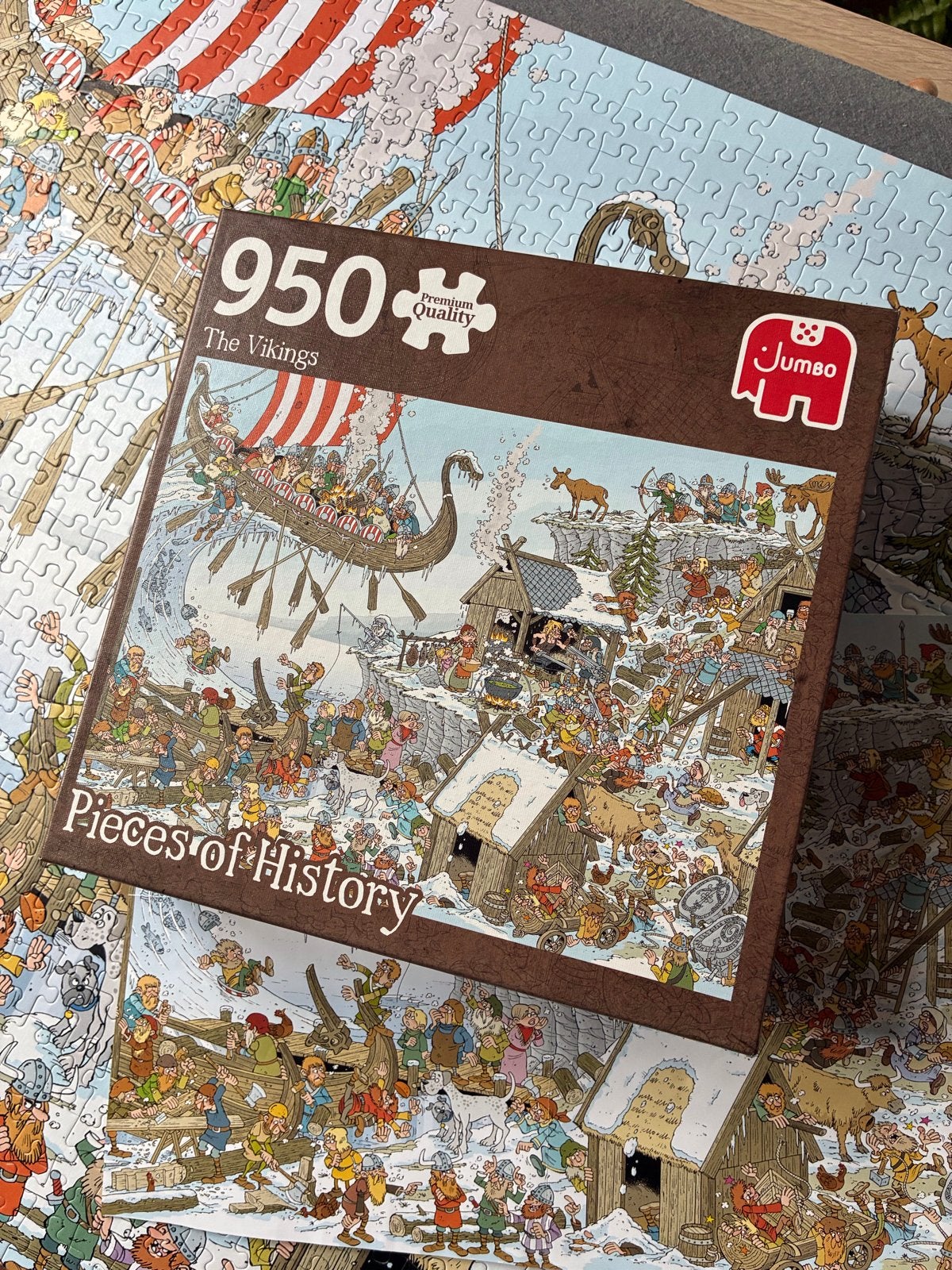 Jumbo Legpuzzel 950 stukjes - The Vikings, Ophalen of Verzenden, 500 t/m 1500 stukjes, Zo goed als nieuw, Legpuzzel
