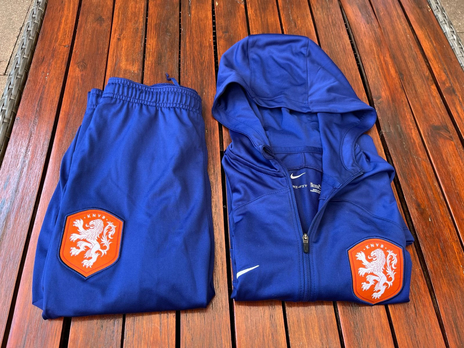 Nike KNVB Trainingspak - Maat XL (158-170 cm), Blauw, Maat 56/58 (XL), Ophalen of Verzenden, Zo goed als nieuw