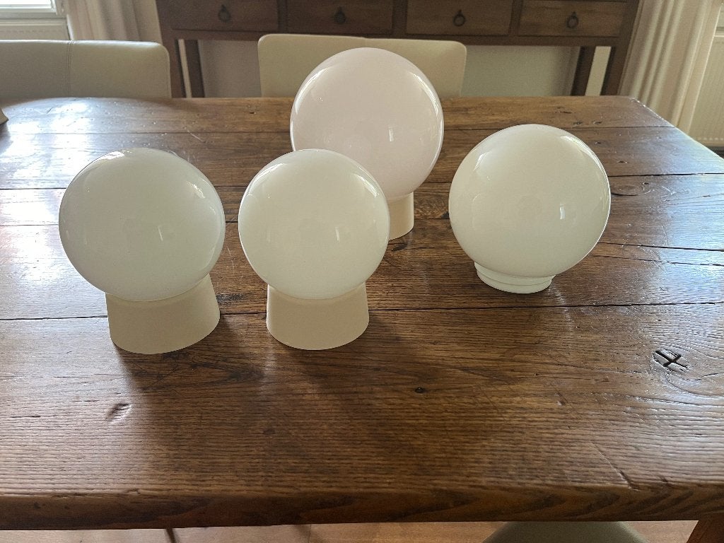 Wandlampen opaal glas bol NIKO & diverse, Antiek en Kunst, Ophalen of Verzenden