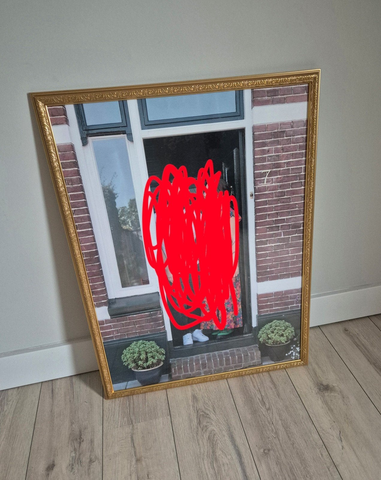 mooie grote gouden BGA fotolijst met details vintage look, Ophalen, Zo goed als nieuw, 75 tot 100 cm, Minder dan 100 cm