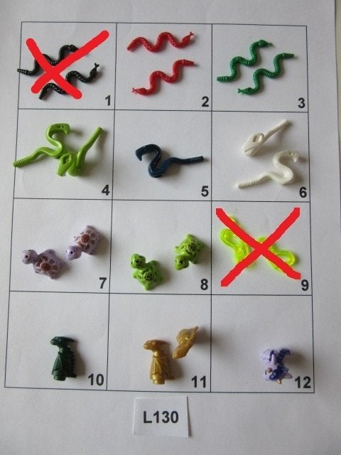 L130 LEGO DIEREN SLANGEN ELVES DRAAK DRAKEN SCHILDPAD, Lego, Ophalen of Verzenden, Losse stenen, Lego Nederland B.V.