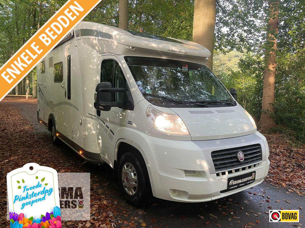 Karmann Ontario 725 TI Enkele Bedden Airco Garage 2010, Caravans en Kamperen, Ringverwarming, Fiat, Bedrijf, Tot en met 3