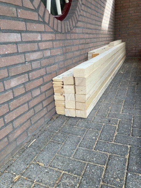 Mooie balken ruw 9.5 x 7.5 nieuw, Doe-het-zelf en Verbouw, Hout en Planken, Ophalen, Nieuw, Balk, Vuren