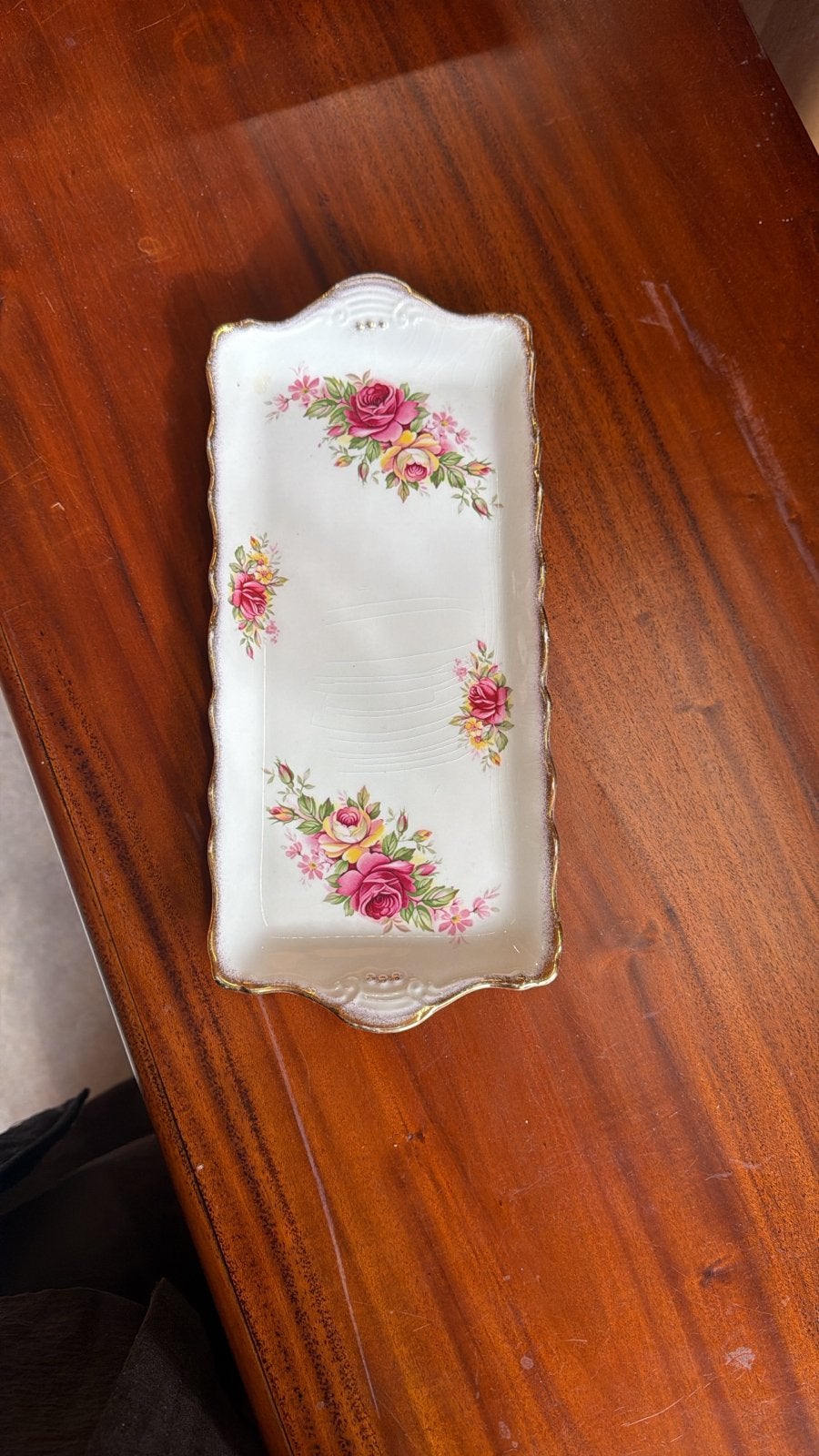 Vintage Old Foley James Kent Rose Garland schaal, Ophalen of Verzenden