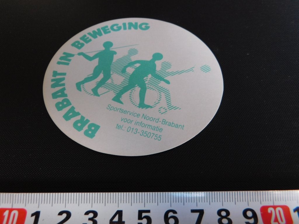 sticker brabant in beweging tilburg rolstoel fiets speerwer*, Ophalen, Zo goed als nieuw