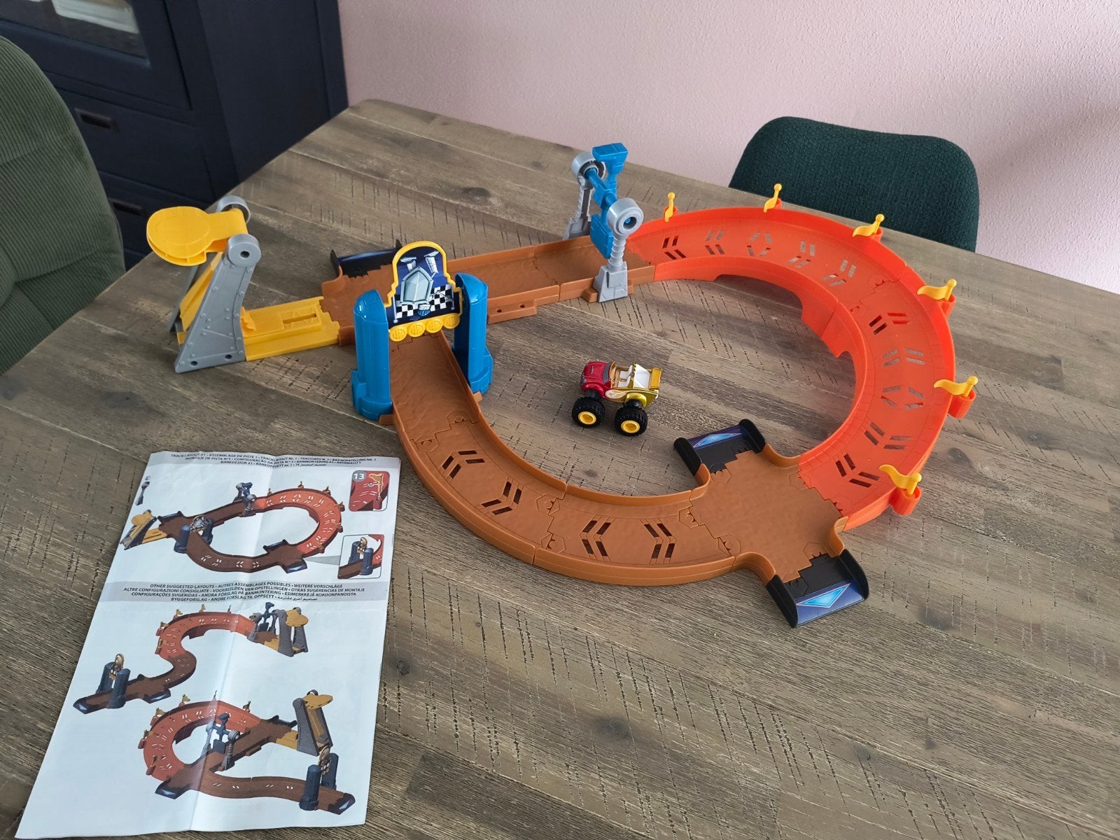 Blaze racebaan stuntbaan Nickelodeon Fisher Price Mattel, Overige merken, Racebaan, Zelf te bouwen, Ophalen of Verzenden