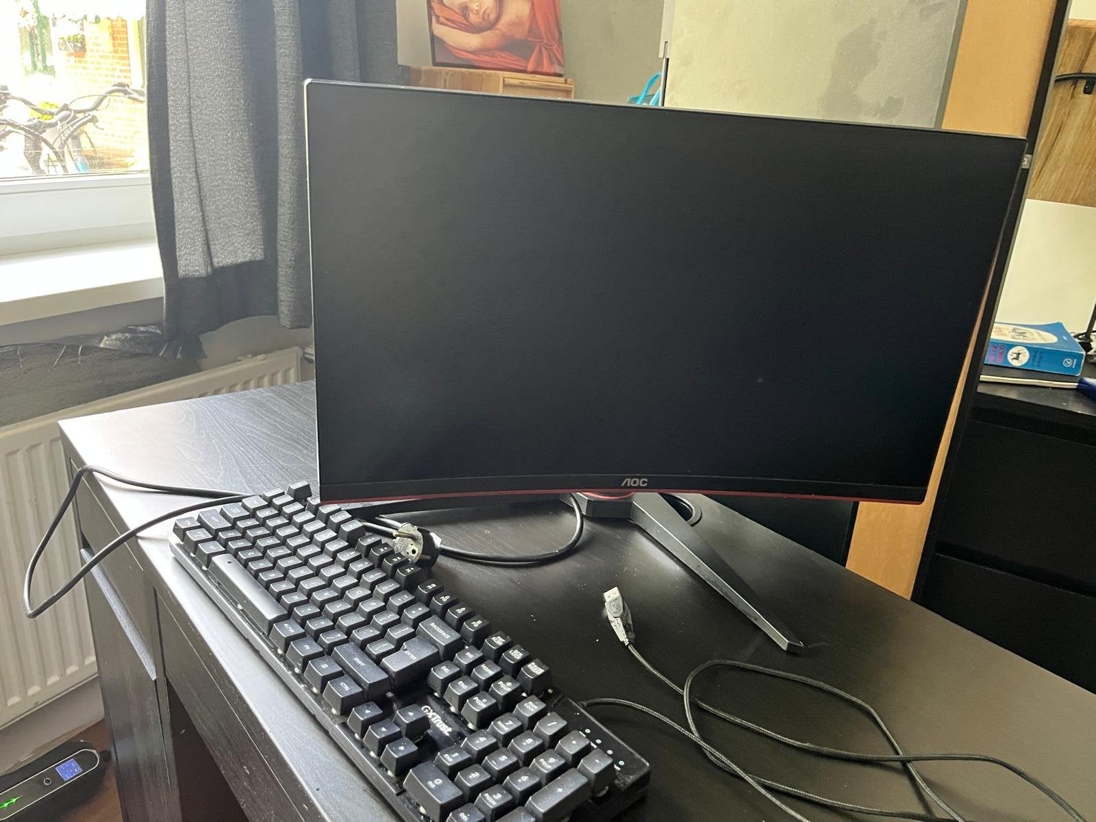 AOC C24G1 Gaming Monitor, toetsenbord- Zo goed als nieuw, Computers en Software, Monitoren, 101 t/m 150 Hz, Curved, VA, Full HD
