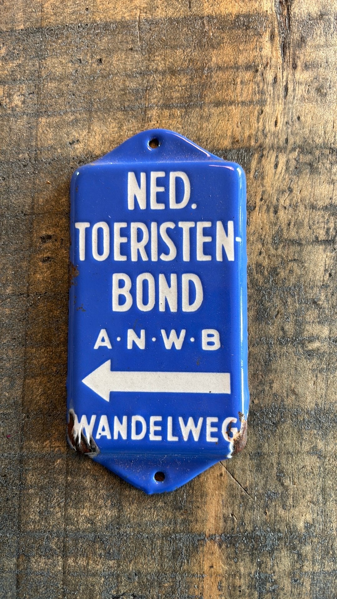 Emaille bordje ANWB Ned. toeristenbond Wandelweg bord, Ophalen of Verzenden