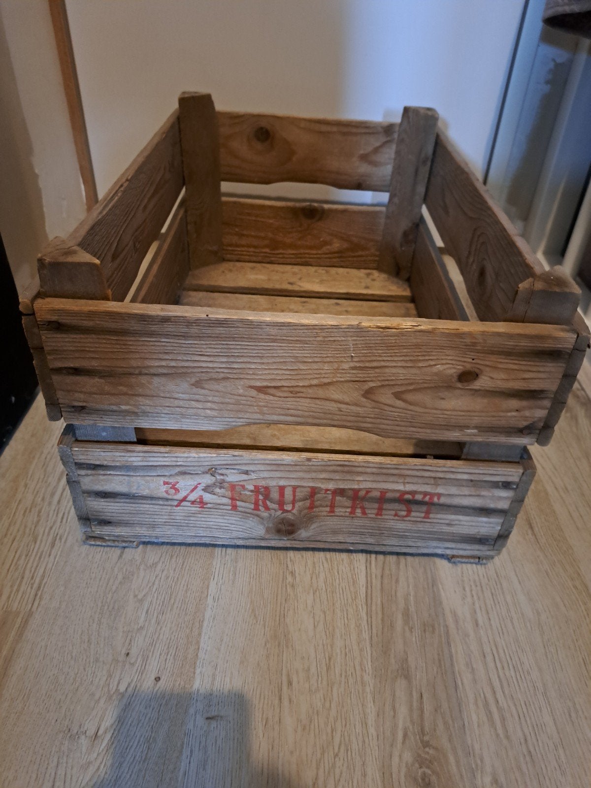 Vintage houten fruitkist 3/4, Doe-het-zelf en Verbouw, Gebruikt, 40 tot 60 cm, 50 tot 75 cm, Ophalen of Verzenden