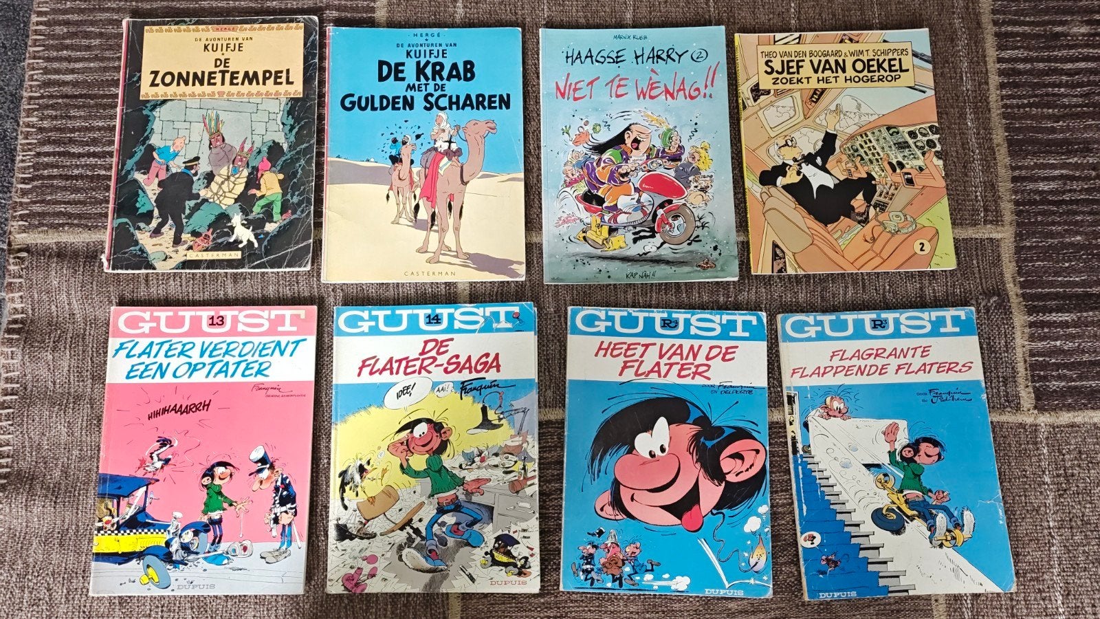 Collectie stripboeken: Kuifje, Guust Flater, Haagse Harry, Boeken, Ophalen of Verzenden