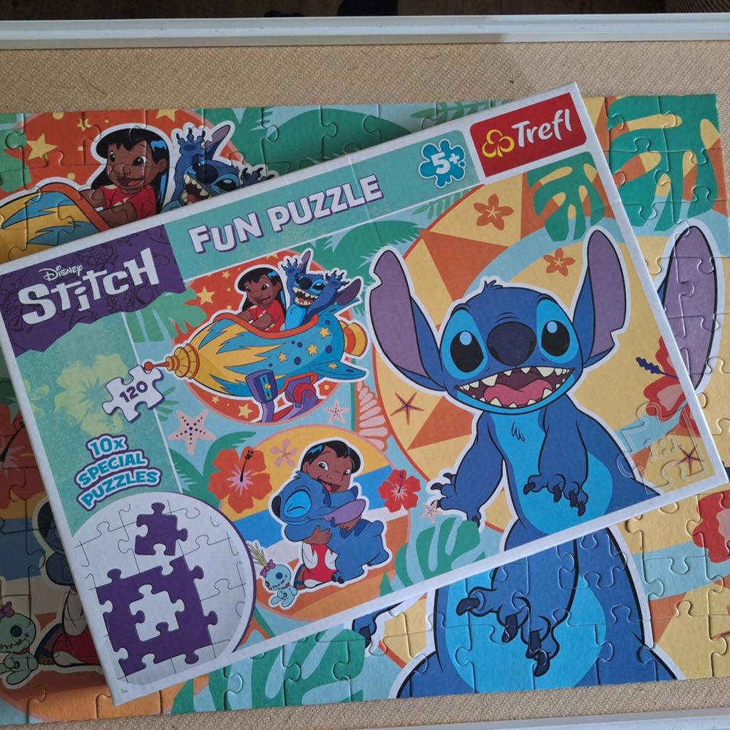 Trefl puzzel Disney Stitch puzzel 120 stukjes, Ophalen of Verzenden, Meer dan 50 stukjes, Zo goed als nieuw, 4 tot 6 jaar