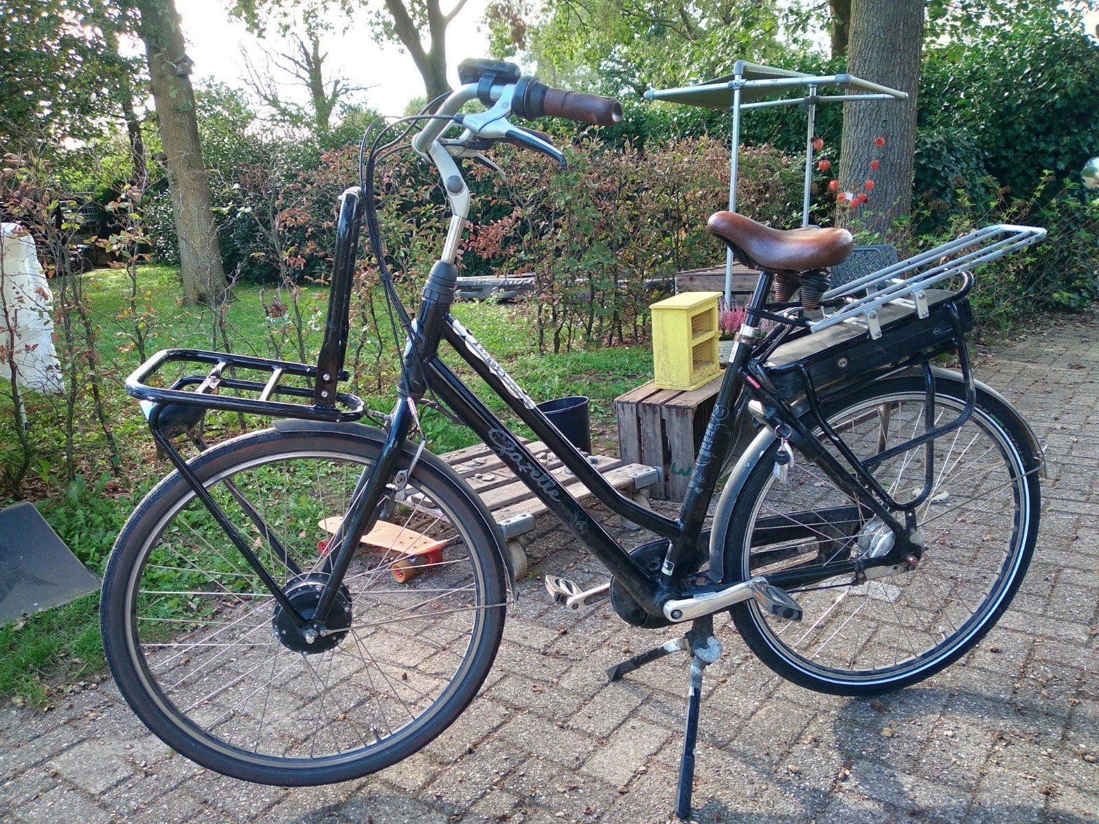 Gazelle Miss Grace elektrische fiets, Fietsen en Brommers, Fietsen | Dames | Damesfietsen, Ophalen, Gebruikt, Velgrem, Versnellingen