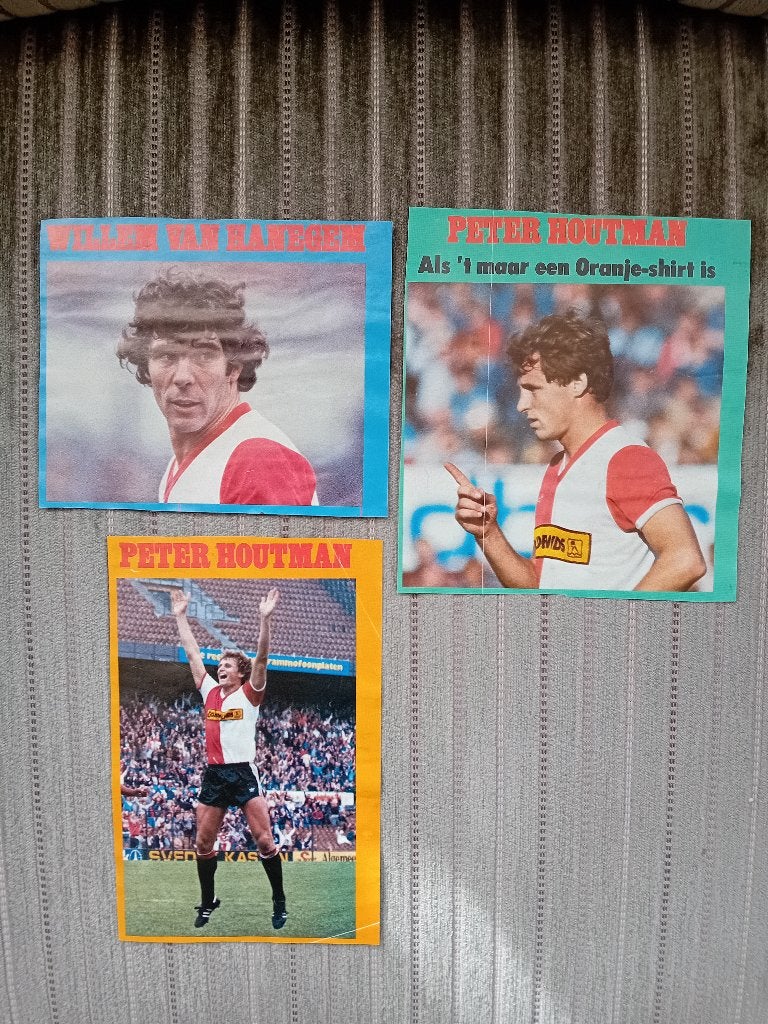 3 knipsels Feijenoord, Ophalen of Verzenden, Gebruikt, Feyenoord, Poster, Plaatje of Sticker