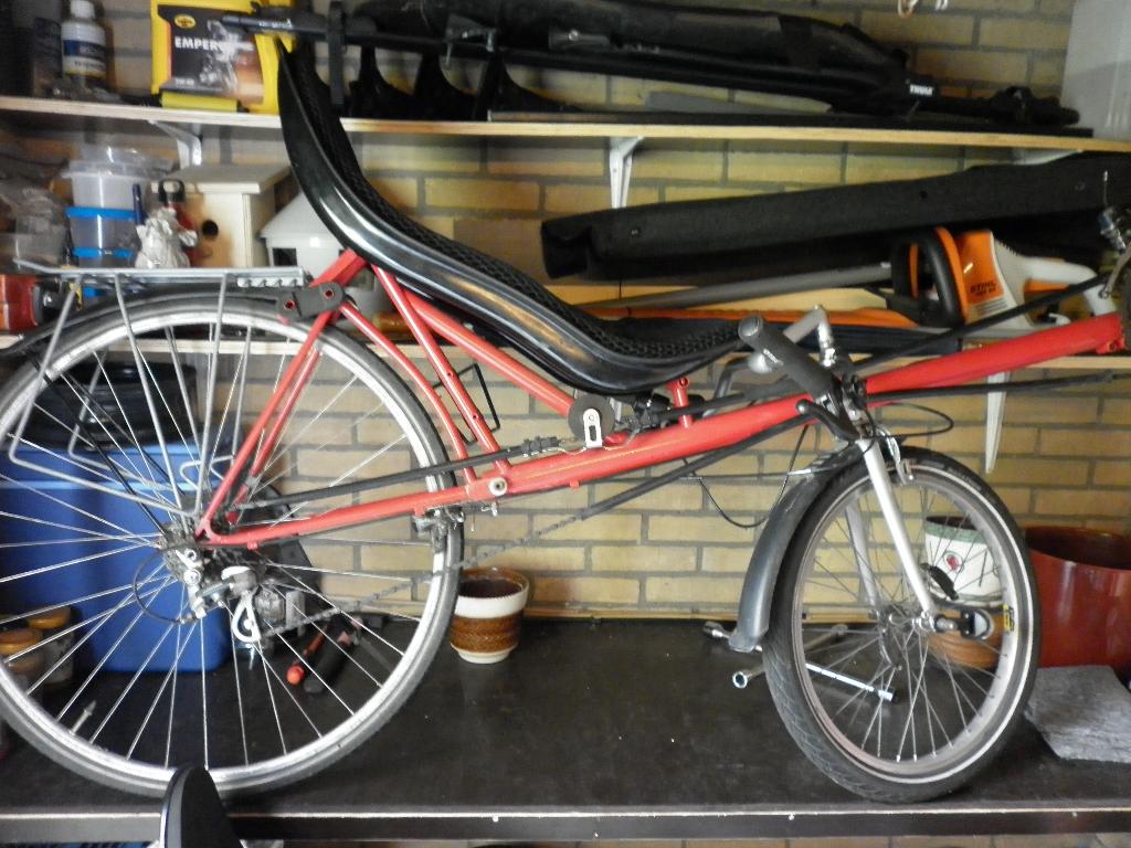 M5 ligfiets onderstuur 26/20 inch, Fietsen en Brommers, Gebruikt, Velgrem, Onderstuur, Ophalen