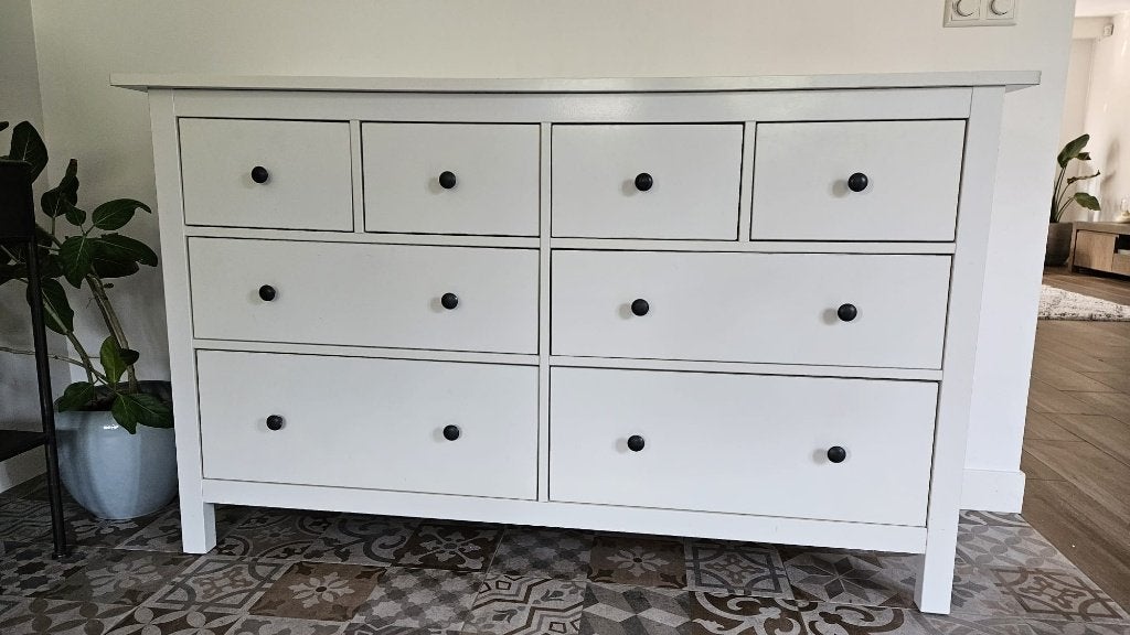 Zgan Ikea Hemnes 8 ladekast of commode, Ophalen, 50 tot 70 cm, 100 cm of meer, Zo goed als nieuw