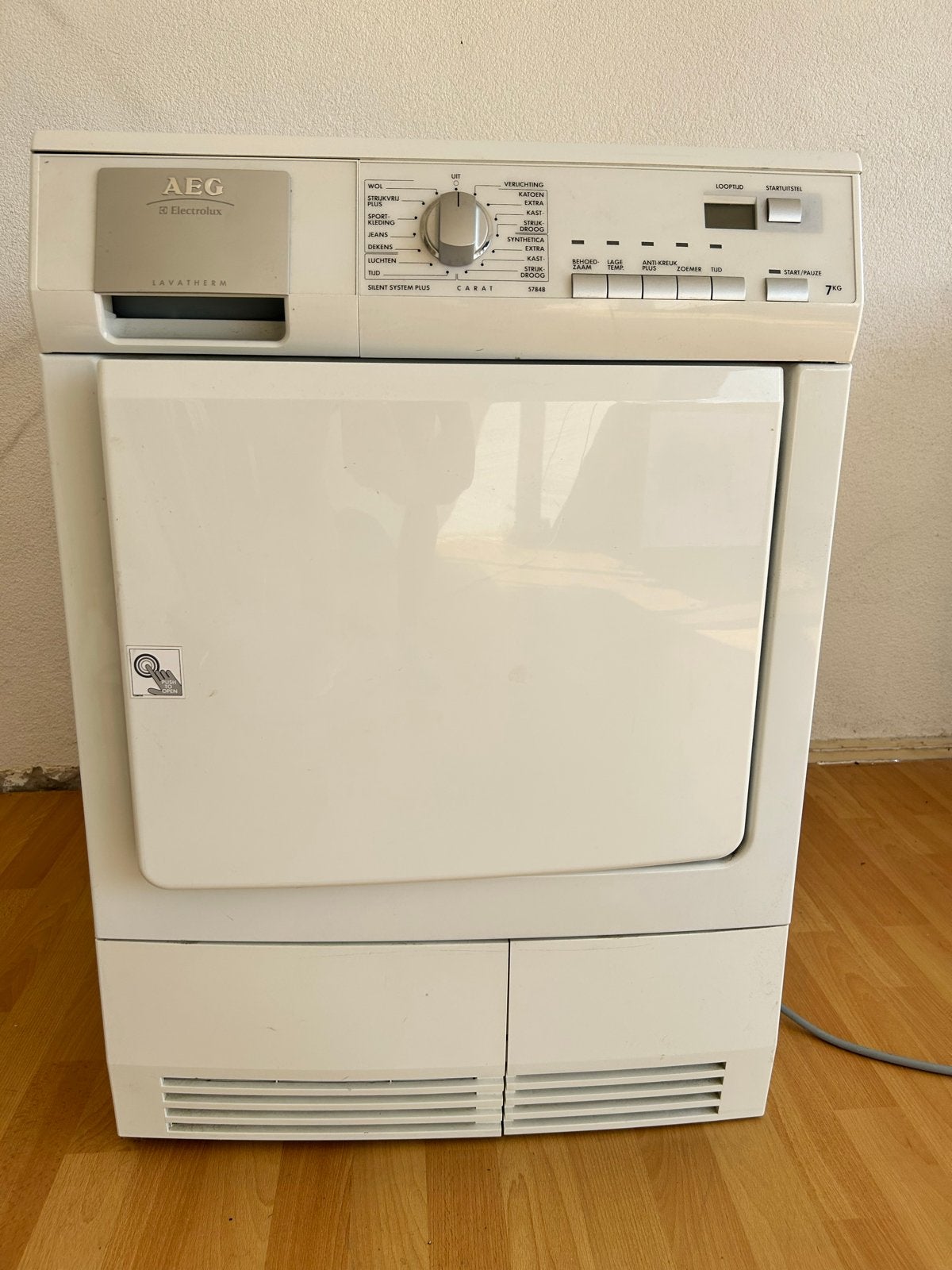 AEG Carat 57848 Condensdroger 7kg - Efficiënt en Betrouwbaar, Witgoed en Apparatuur, Wasdrogers, Ophalen, 6 tot 8 kg, Gebruikt
