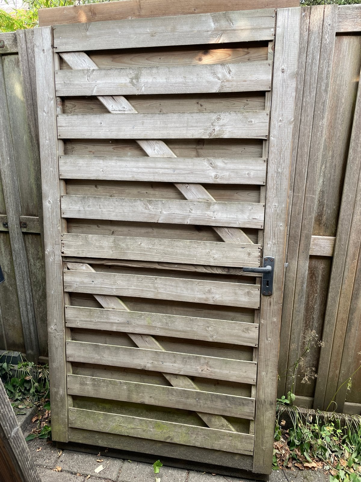 Houten poort - Gebruikt, Tuin en Terras, Tuinpoorten, Ophalen, Gebruikt, Minder dan 100 cm, Looppoort