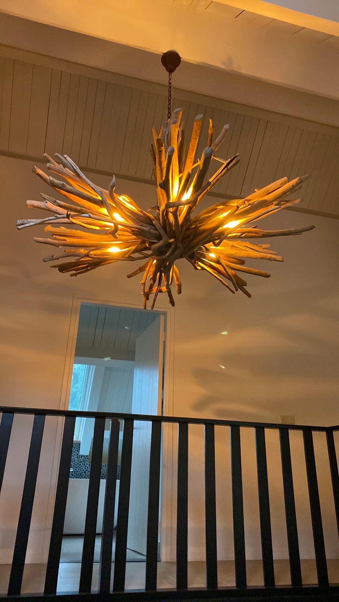 Prachtige natuurlijke lamp van takken 82x135cm 6 lampen, Huis en Inrichting, Lampen | Hanglampen, Ophalen, Natuurlijk, Zo goed als nieuw