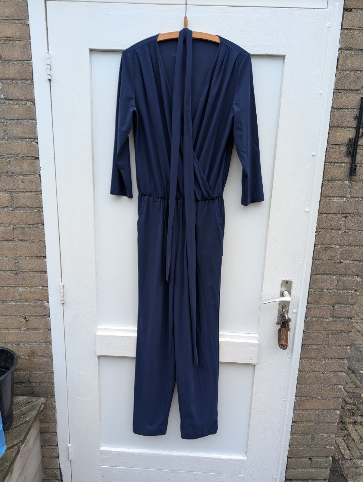 La Dress by Simone jumpsuit - Donkerblauw M/L, Kleding | Dames, Maat 38/40 (M), Blauw, Ophalen of Verzenden, Zo goed als nieuw