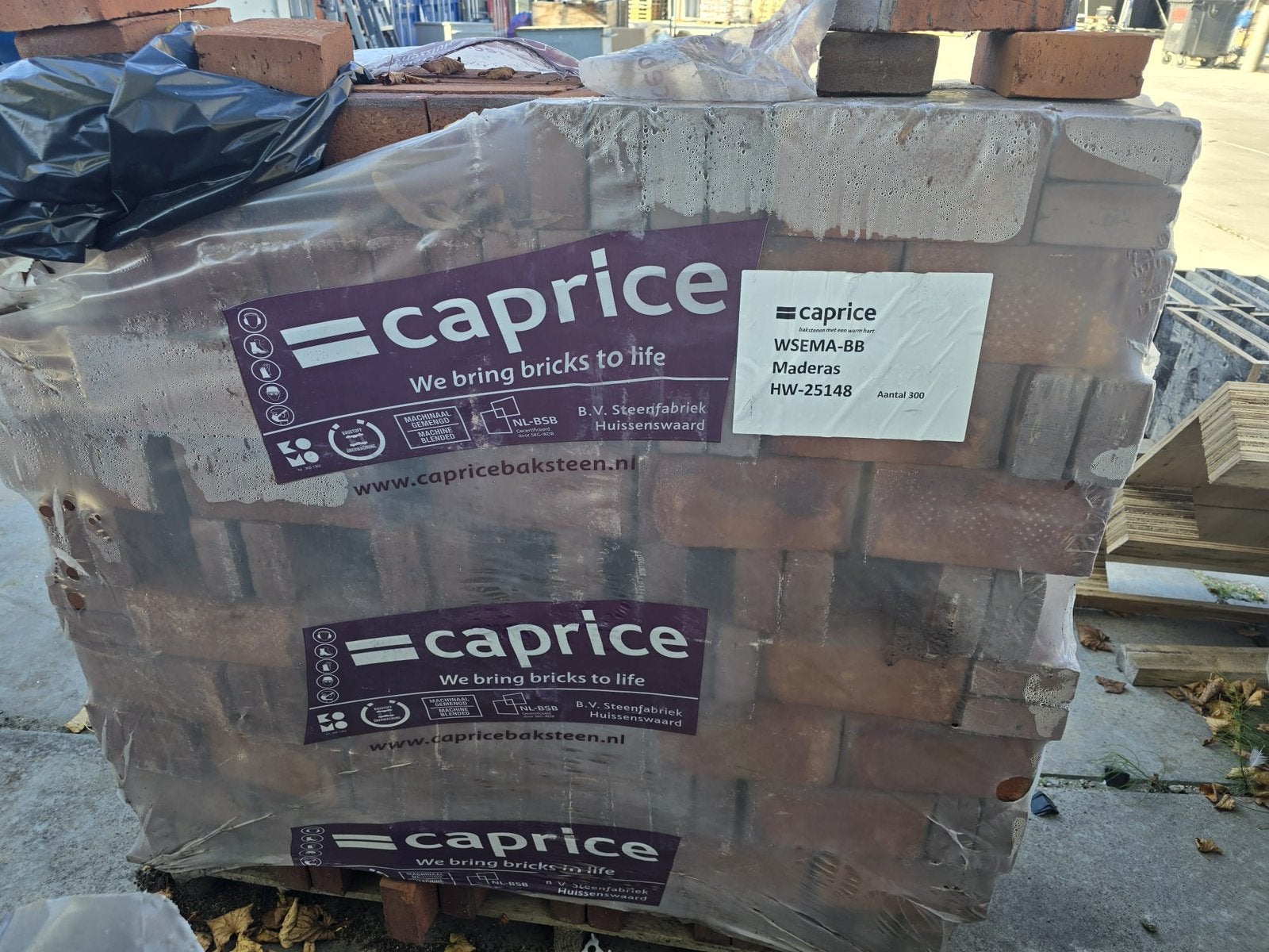 Caprice Maderas bakstenen / gevelstenen – ca. 2,5 pallet, Ophalen, Zo goed als nieuw, Bakstenen