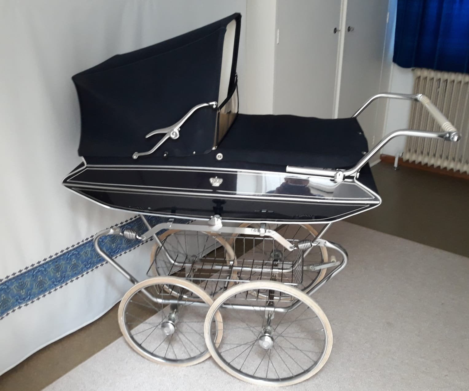Klassieke 'van Delft' Donkerblauw, Ophalen, Zo goed als nieuw, Kinderwagen, Overige merken