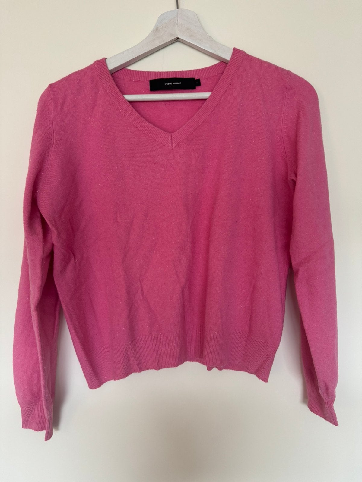 Vero Moda roze trui met V-hals – maat M, Kleding | Dames, Ophalen of Verzenden, Gedragen, Maat 38/40 (M), Roze