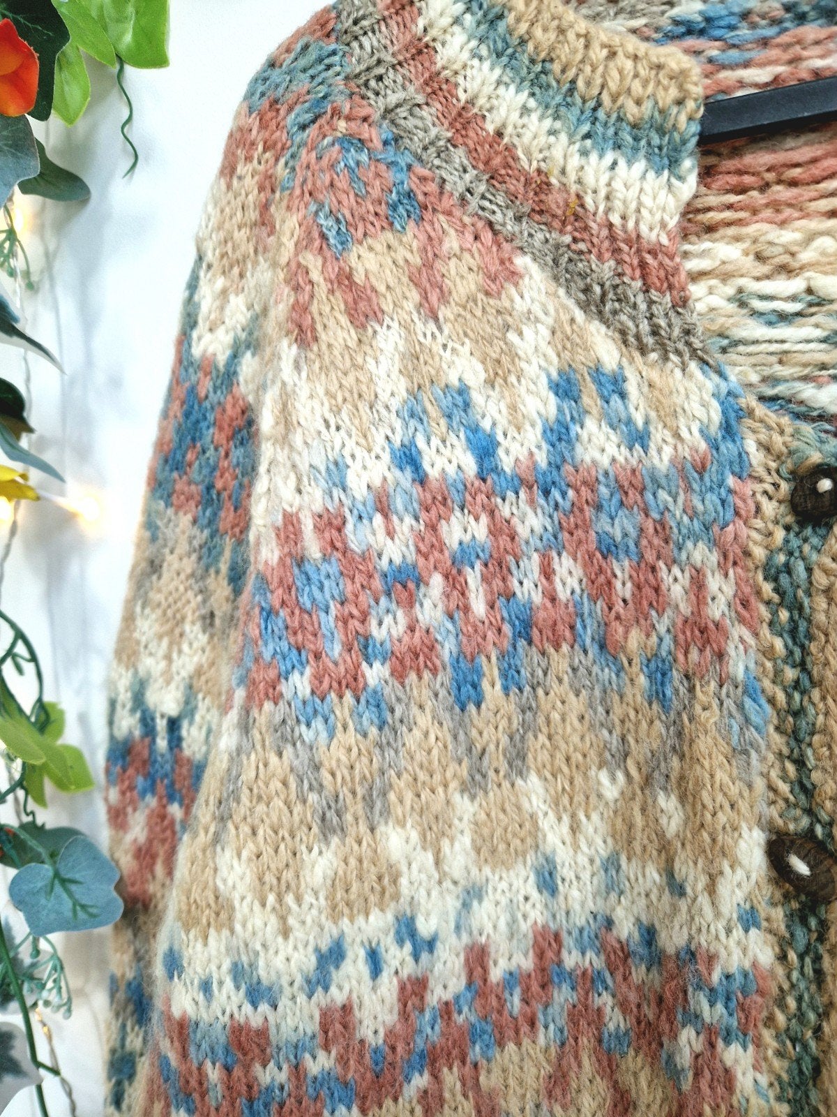 prachtig vintage handgemaakt zacht wollen vest, Verzenden, Zo goed als nieuw, Maat 46/48 (XL) of groter, Meerkleurig